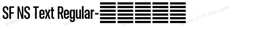 SF NS Text Regular字体转换